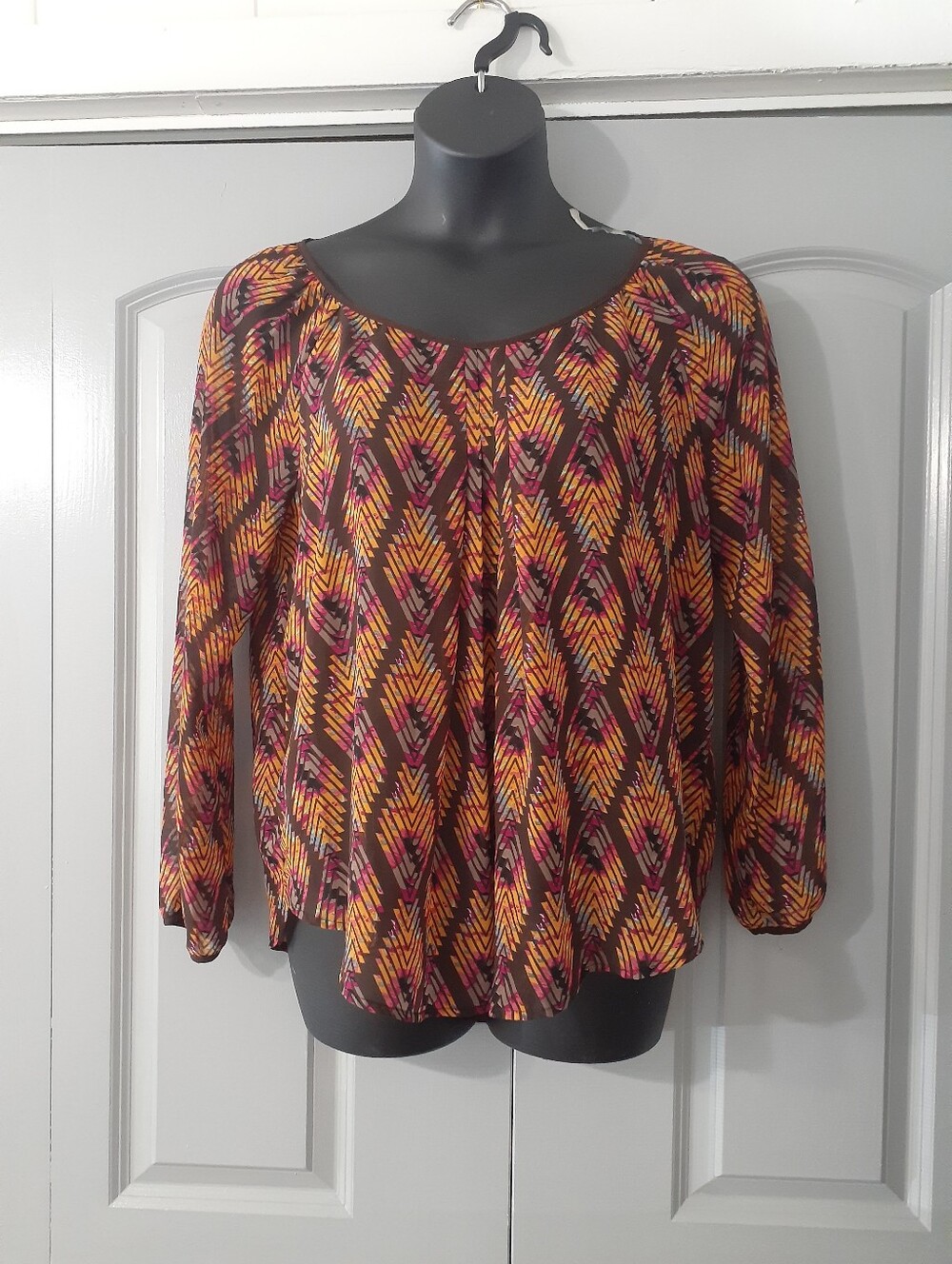 Blu Pepper Sheer High Low blouse